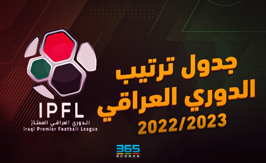 جدول ترتيب الدوري العراقي 2022 2023 365scores