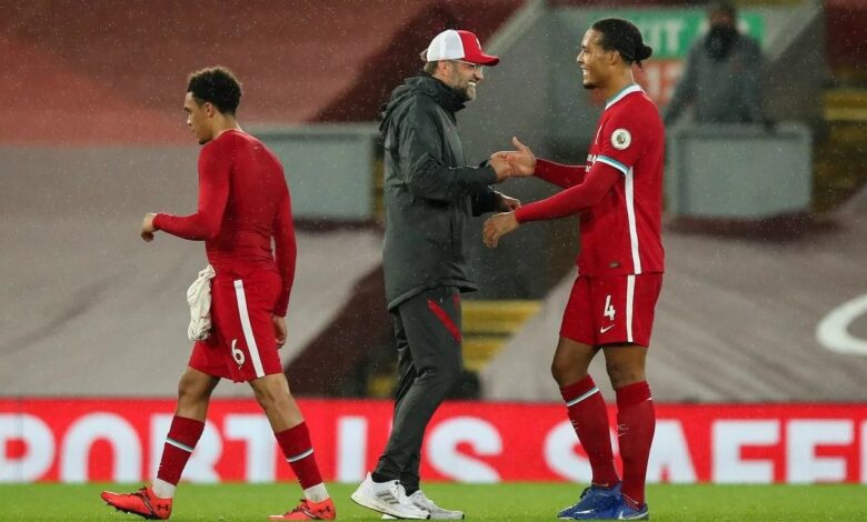 يورجن كلوب - فيرجيل فان دايك - ليفربول (المصدر:Gettyimages)