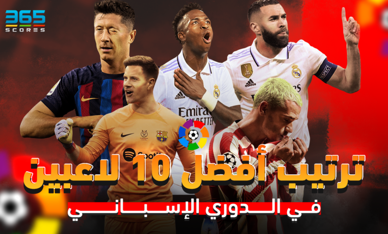 ترتيب أفضل 10 لاعبين في الدوري الإسباني