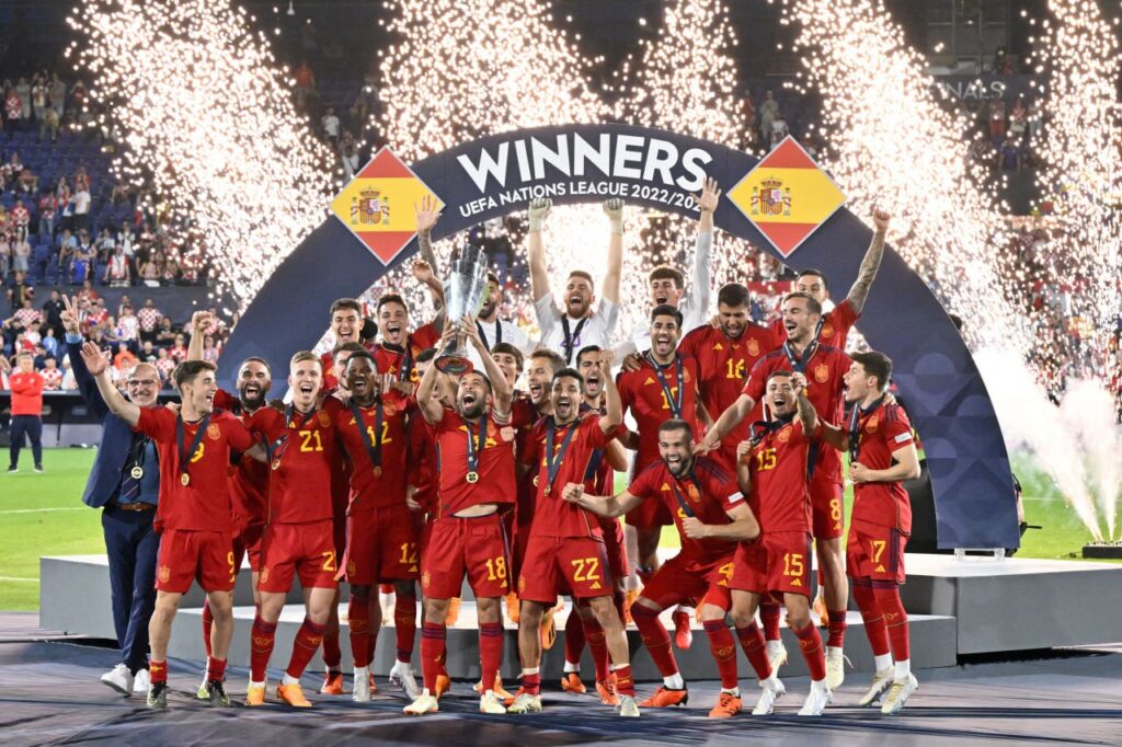 منتخب إسبانيا يفوز بدوري الأمم الأوروبية (المصدر:Gettyimages)