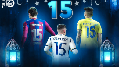 قائمة أفضل 3 لاعبين رقم قميصهم 15