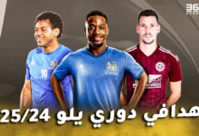 جدول ترتيب هدافي دوري يلو 2024/2025