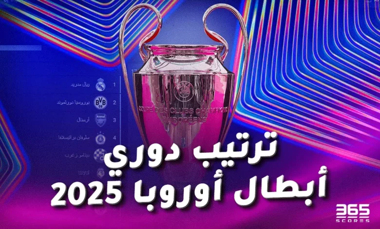 جدول ترتيب دوري أبطال أوروبا 2024/2025