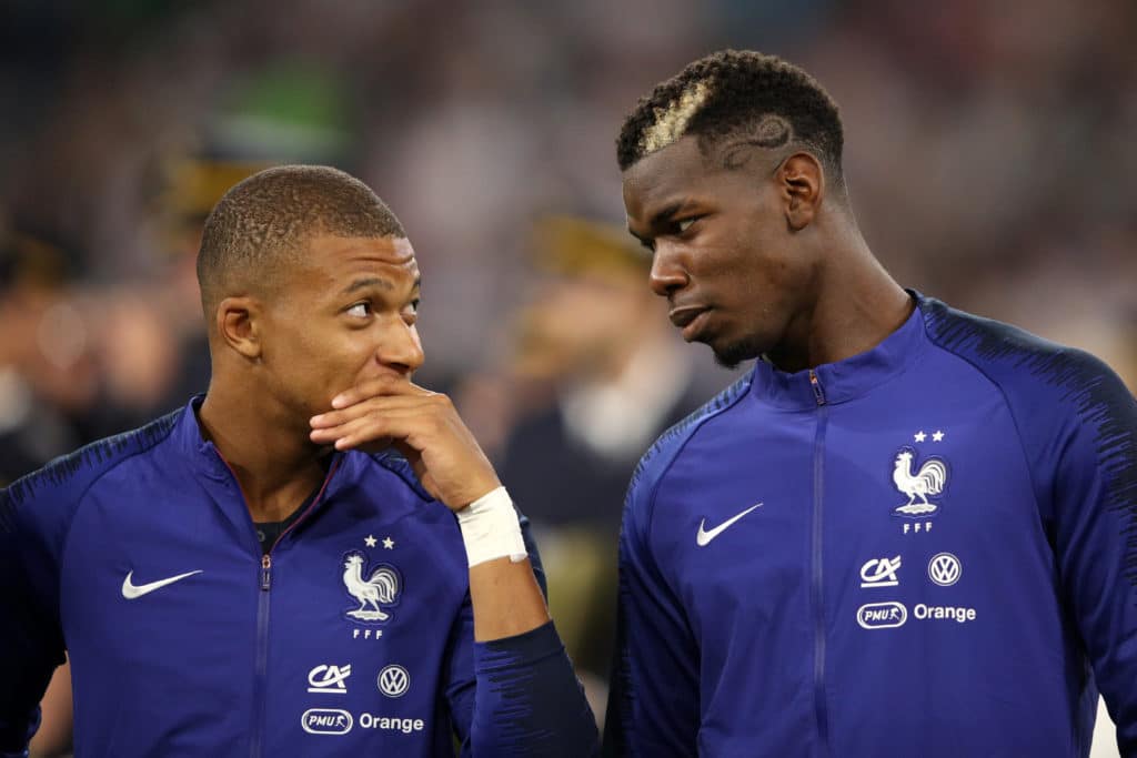 paul pogba con mbappe