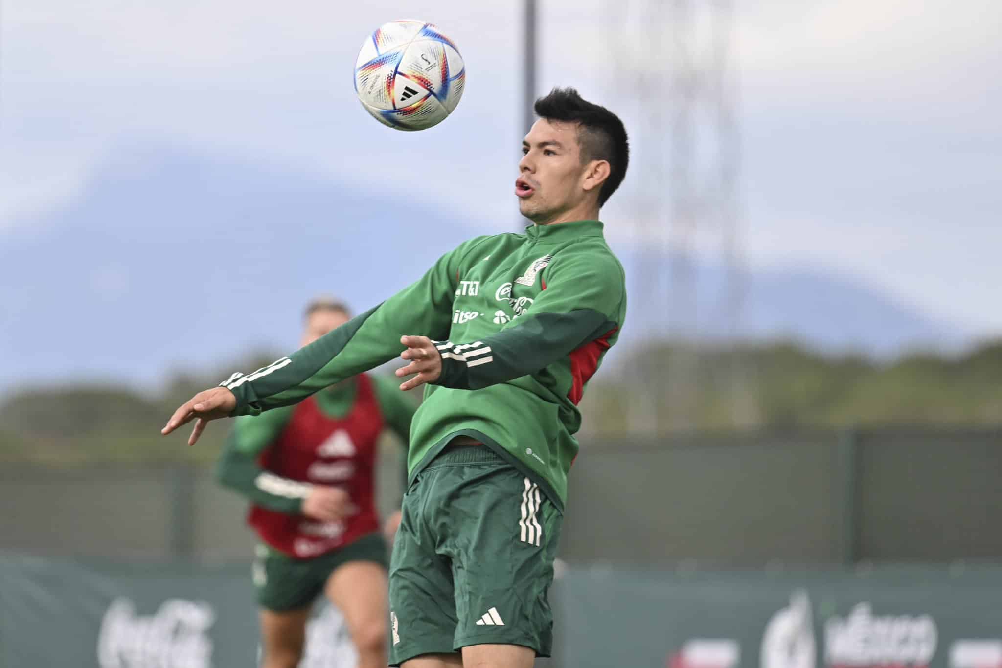 Hirving Lozano en el último entrenamiento previo al México vs Suecia, Fotografía: Selección Mexicana Oficial.