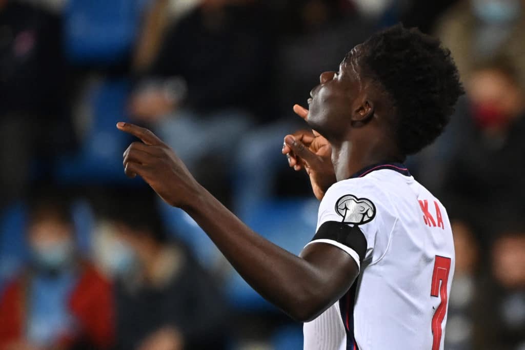 Dinamarca vs Inglaterra: Bukayo Saka es una de las claves del conjunto británico(Photo by Lionel BONAVENTURE / AFP) (Photo by LIONEL BONAVENTURE/AFP via Getty Images)