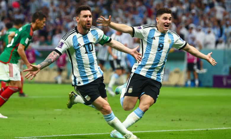 Argentina celebrates v Mexico Argentina vs México Enzo Fernandez