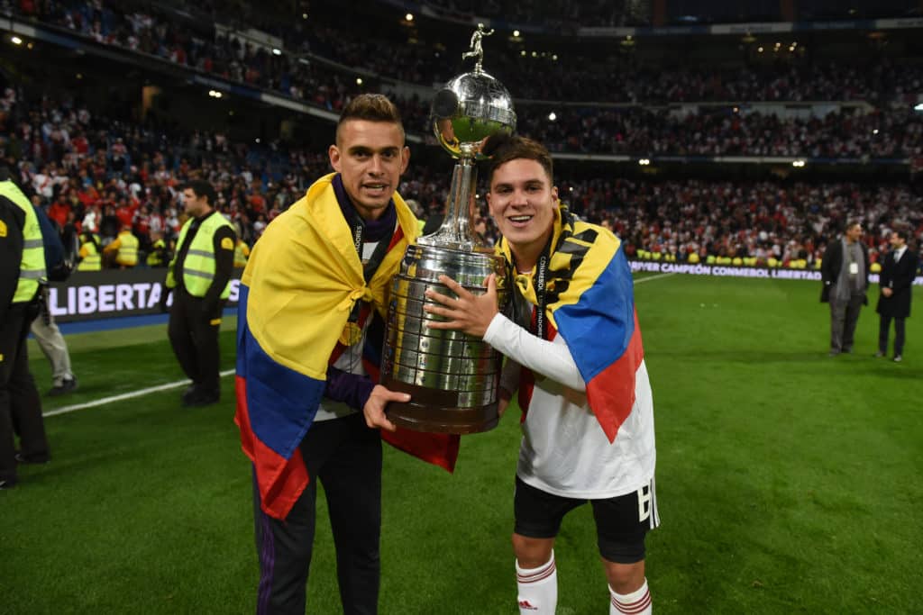 Juan Fernando Quintero con la libertadores