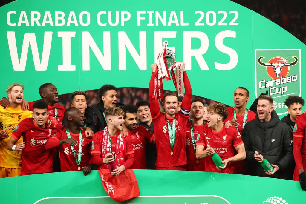 Liverpool es el actual Campeón de la Carabao Cup, pero ya no está en competencia.