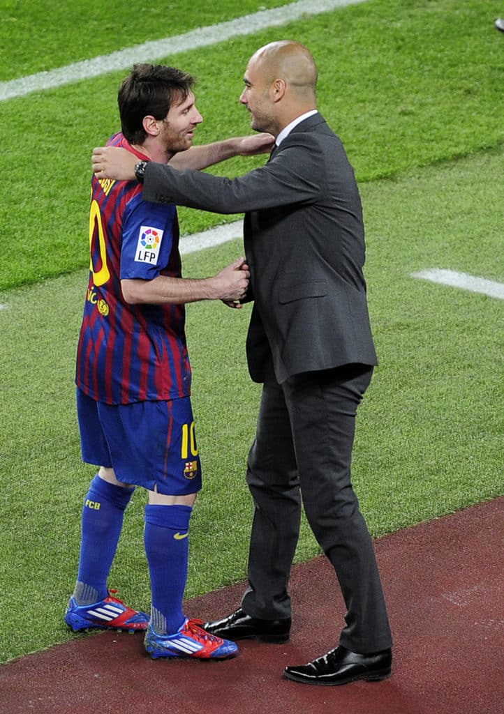 Guardiola con Messi