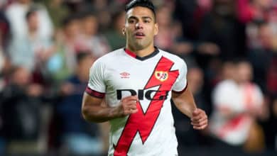 Radamel Falcao en su etapa final en el fútbol español con Rayo Vallecano