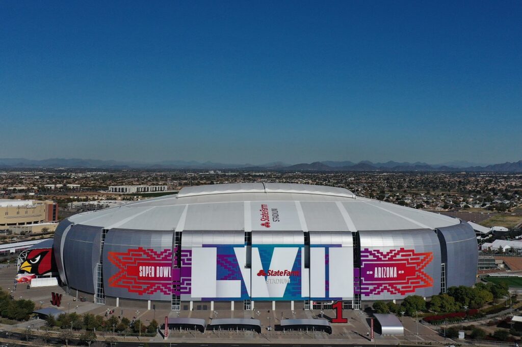 State Farm Stadium, Glendale, Arizona, USA. Sede del SUPER BOWL LVII