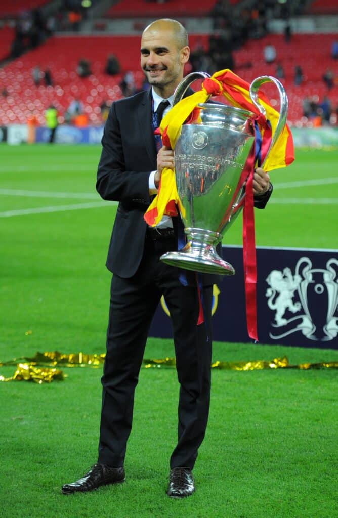 Pep Guardiola con la Champions