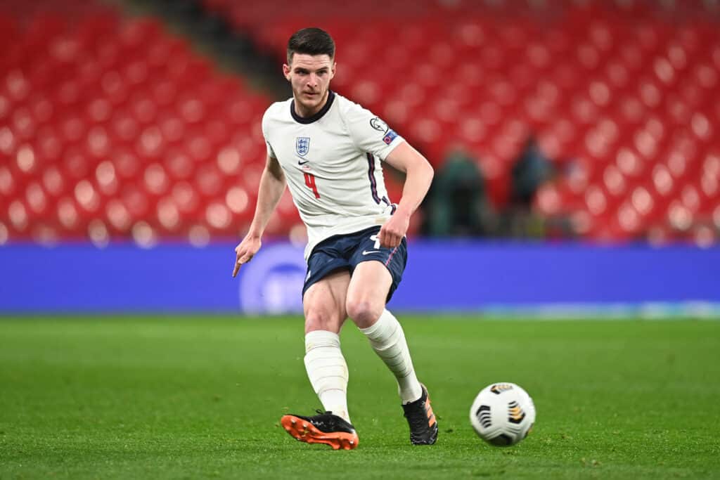 Declan Rice es uno de los jugadores que lideran la nueva camada de la selección de Inglaterra. (Photo by Michael Regan - The FA/The FA via Getty Images)