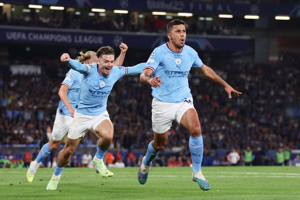 Rodri Hernández marcó el único Gol del partido. El más importante en la historia del Manchester City. (Photo by Catherine Ivill/Getty Images)