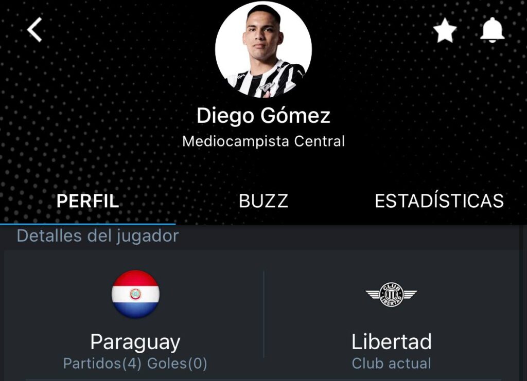 Diego Gómez está llamado a ser parte del recambio de Paraguay. Será nuevo jugador del Inter Miami en la MLS. Foto: 365Scores.