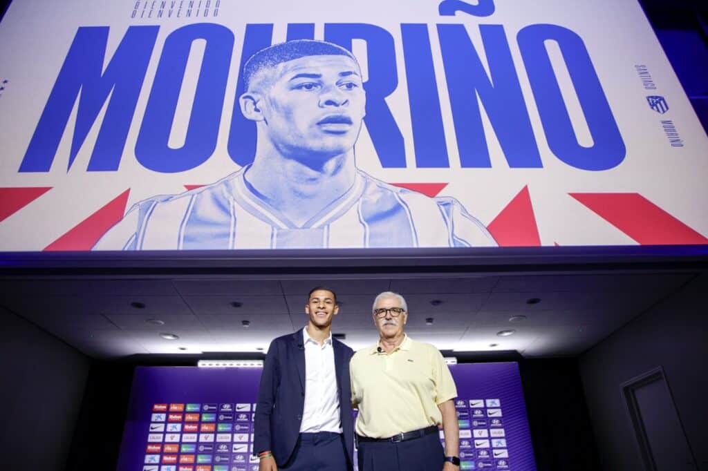 Santiago Mouriño: la nueva joya en defensa del Atlético de Madrid. Foto: Atlético de Madrid - Twitter.