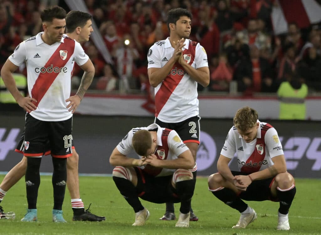 El equipo de Martín Demichelis viene de quedar eliminado en la Copa Libertadores a manos de Inter de Porto Alegre. Un Argentinos Juniors vs River Plate que promete mucho. (Photo by NELSON ALMEIDA/AFP via Getty Images)