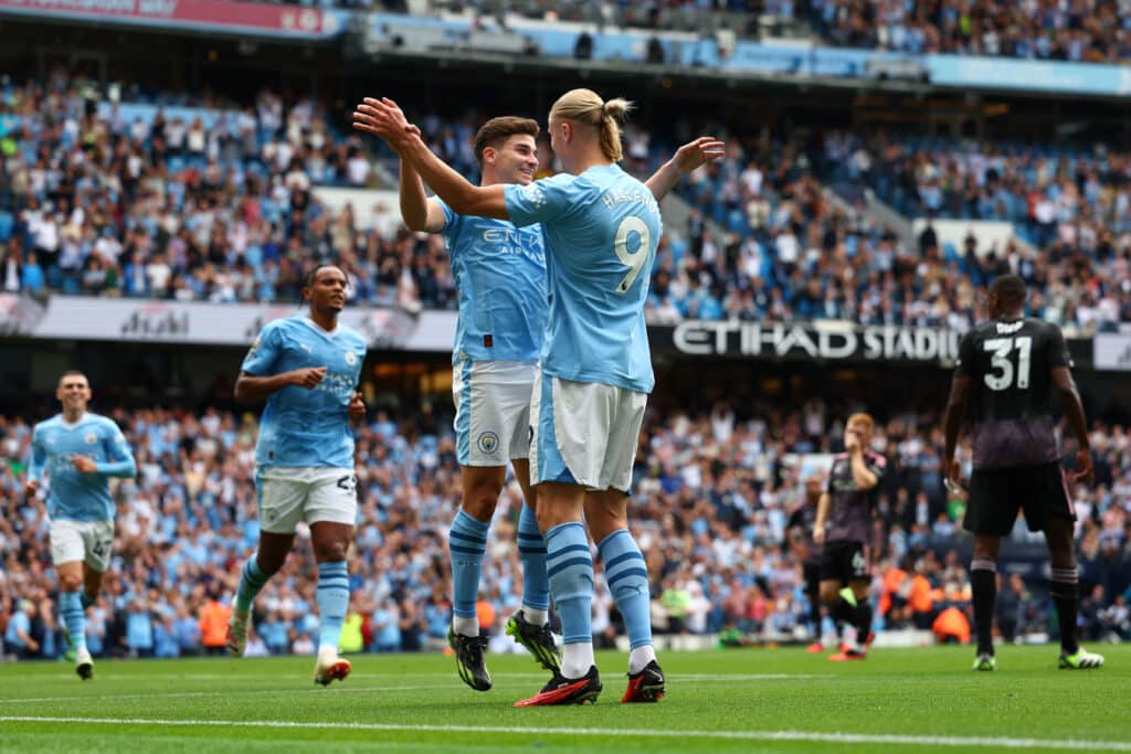 Haaland puede convertir en el Manchester City vs Arsenal