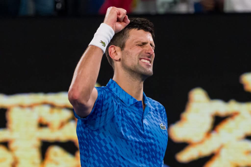 Campeones del Australia Open: Novak Djokovic es el jugador con más títulos y allí se lo ve festejando. Actualmente es el número 1 del Ranking ATP.