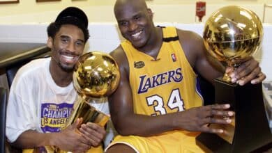 nba kobe bryan Shaquille O'Neal trofeo Larry O'Brian finales de nba Boston Celtics