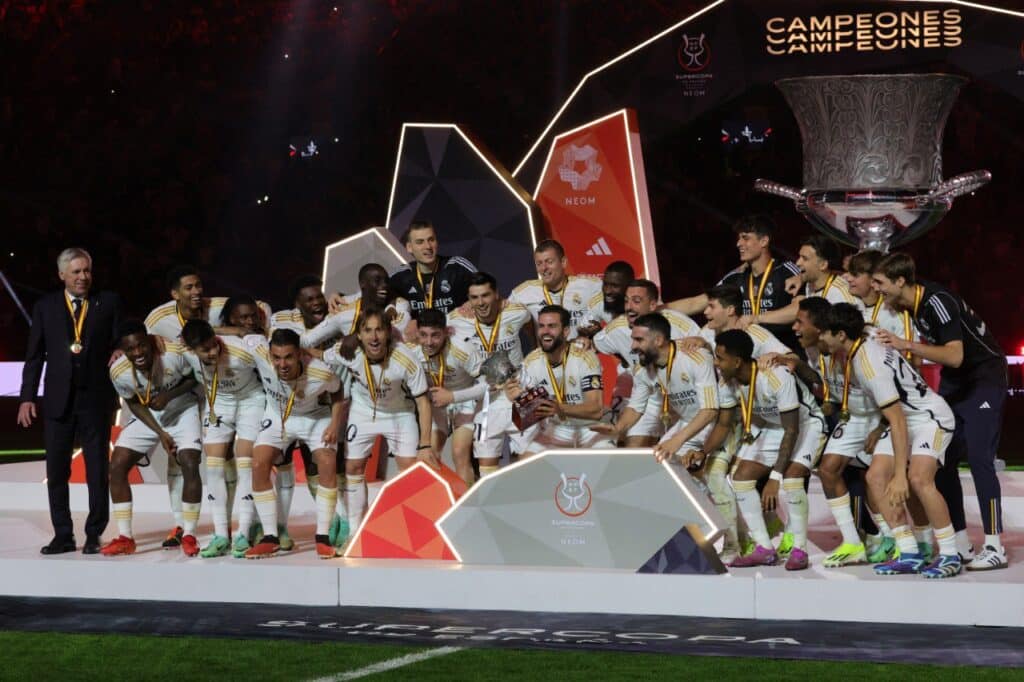 El Real Madrid se coronó como Campeón de la Supercopa de España 2024. Foto: Getty Images.