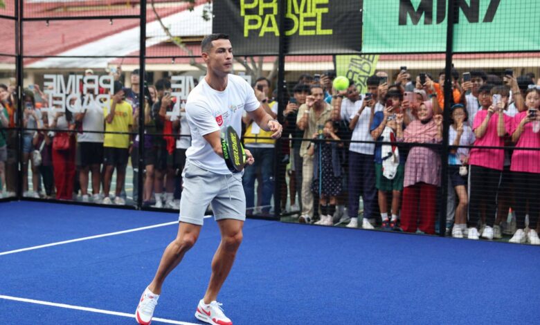 Cristiano jugando padel