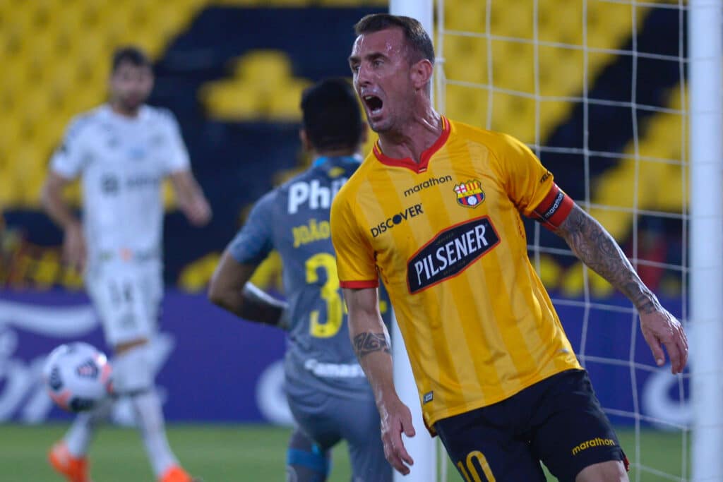 Damián Díaz, capitán del Barcelona SC, estará presente en la Noche Amarilla 2024. (Photo by Marcos Pin - Pool/Getty Images)