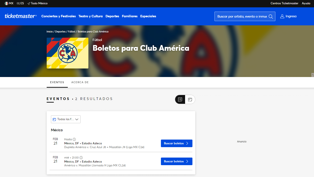 América vs Chivas precios de boletos y cómo comprarlos