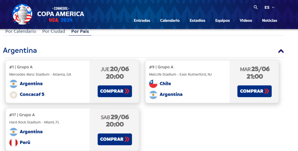 Copa América 2025 Precios de entradas y cómo comprarlas