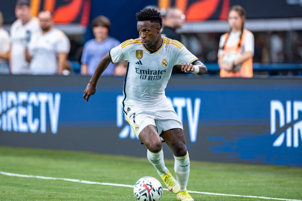 Vinicius podría ser la clave en el Real Madrid vs Bayern. (Photo by  Matthew Visinsky/Icon Sportswire via Getty Images)