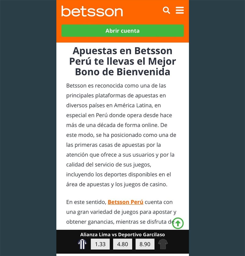 Asi se ve Betsson