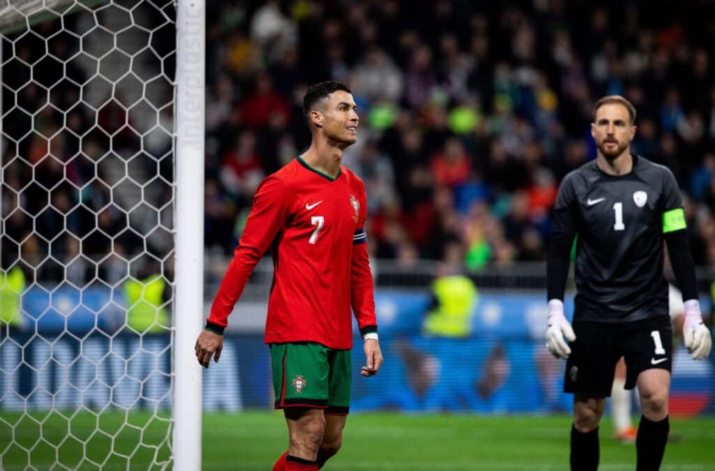 Portugal vs Eslovenia: Cristiano Ronaldo busca su primer gol en la Eurocopa 2024(Photo by Vid Ponikvar/MB Media/Getty Images)