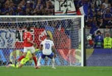 Kylian Mbappé y su gol fallado