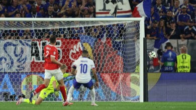 Kylian Mbappé y su gol fallado