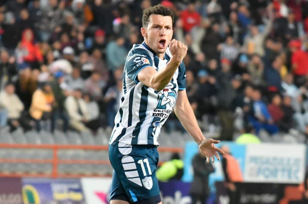 Oussama Idrissi con Club Pachuca, Liga MX 2024 Rumor Club América Pachuca vs Monterrey dónde ver