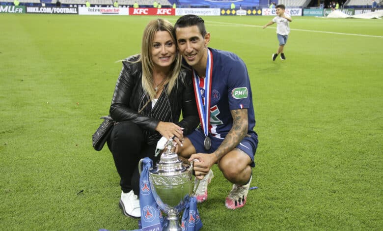 Ángel Di María y su esposa, Jorgelina Cardoso