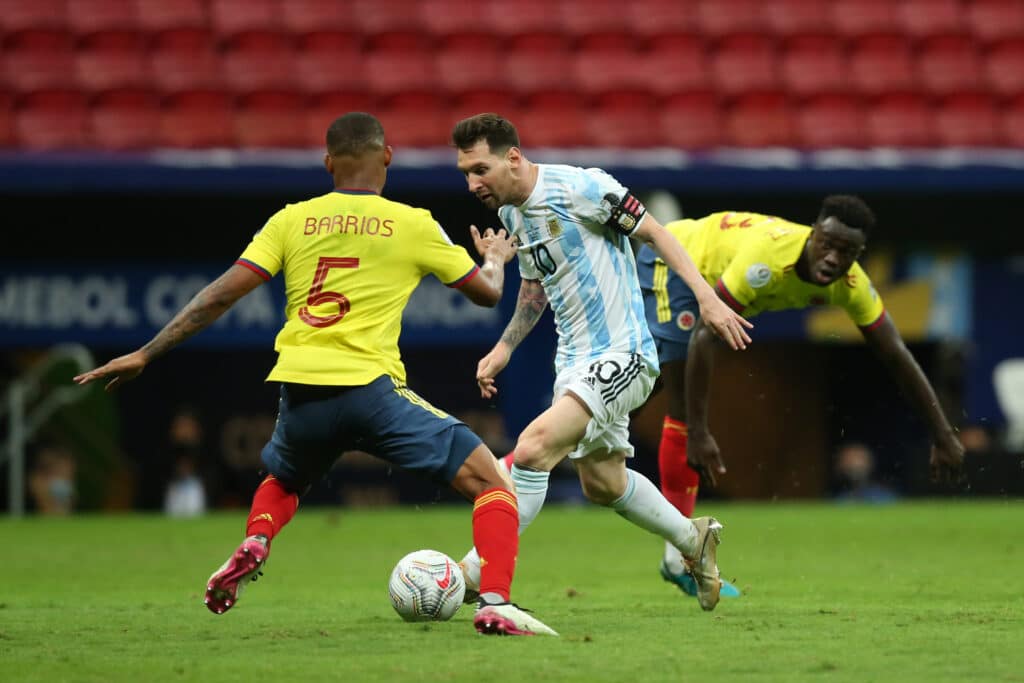 Lionel Messi en Argentina vs. Colombia