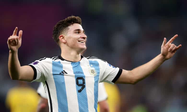 julian será uno de los protagonistas de argentina vs marruecos. el partido se jugará en Francia, Paris. Foto de getty