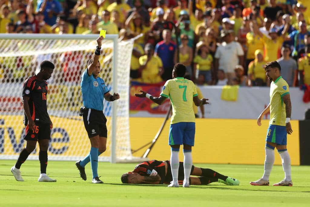 Uruguay vs Brasil: Vinicius no jugará los Cuartos de Final de la Copa América por acumulación de tarjetas amarillas (Foto: Getty Images