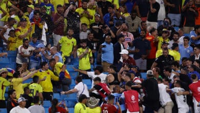 pelea tras uruguay vs colombia