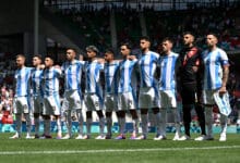 Argentina en su debut en los Juegos Olímpicos de paris 2024. El debut del equipo de Javier Mascherano fue derrota ante Marruecos.