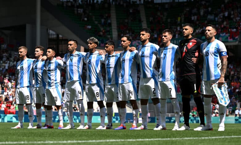 Argentina en su debut en los Juegos Olímpicos de paris 2024. El debut del equipo de Javier Mascherano fue derrota ante Marruecos.