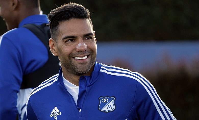 Millonarios vs Bucaramanga: Radamel Falcao García jugará por primera vez  en el Estadio Nemesio Camacho El Campín con la camiseta azul. ¿Logrará anotar?(Foto: Prensa Millonarios)