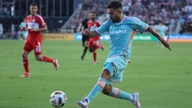 Jordi Alba en un partido Inter Miami vs Chicago Fire de la MLS 2024. Inter Miami vs Toronto