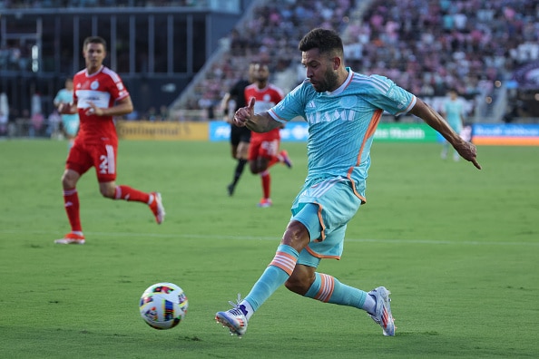 Jordi Alba en un partido Inter Miami vs Chicago Fire de la MLS 2024. Inter Miami vs Toronto