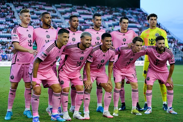 La alineación del Inter Miami en su partido de la Leagues Cup 2024 contra el Puebla en el Chase Stadium. Tigres vs Inter Miami