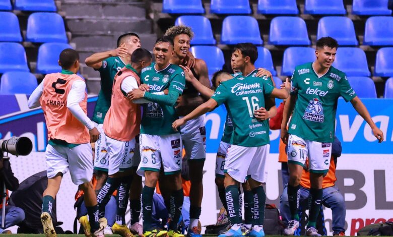 Jugadores del León celebran el gol que hicieron durante el Apertura 2024. León vs Portland. León vs Colorado Rapids