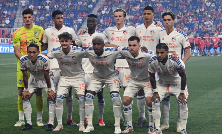 Los jugadores del FC Cincinnati posan previo a un juego de la temporada 2024 de la MLS. Cincinnati vs Querétaro Cincinnati vs Santos Cincinnati vs Philadelphia