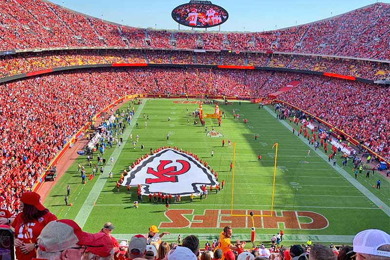 Arrowhead Stadium, el estadio de los Kansas City Chiefs en la NFL.